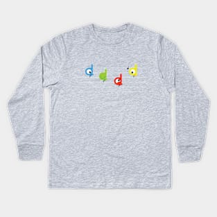 Birds on a wire Kids Long Sleeve T-Shirt